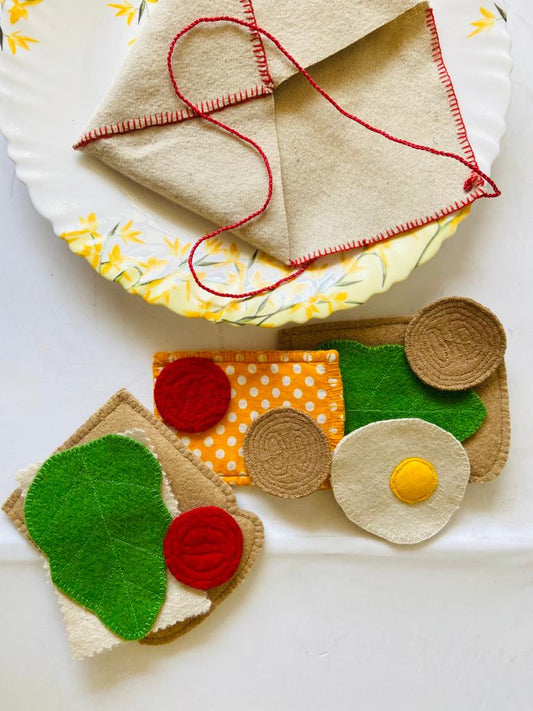 Sandwich Fabric Toy Pretend Play Set
