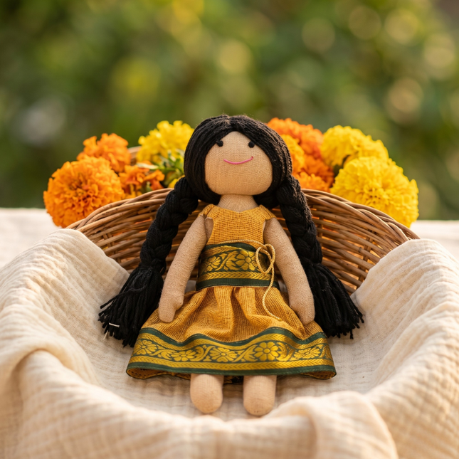 Tradition Doll - Mustard Gold Pattu