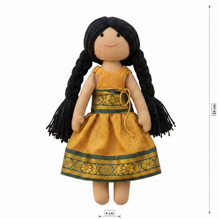 Tradition Doll - Mustard Gold Pattu
