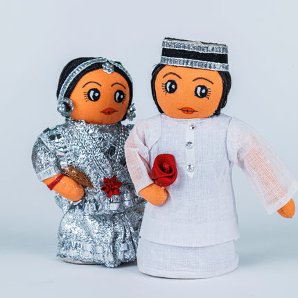 Traditional Parsi Couple Handmade Cloth Doll